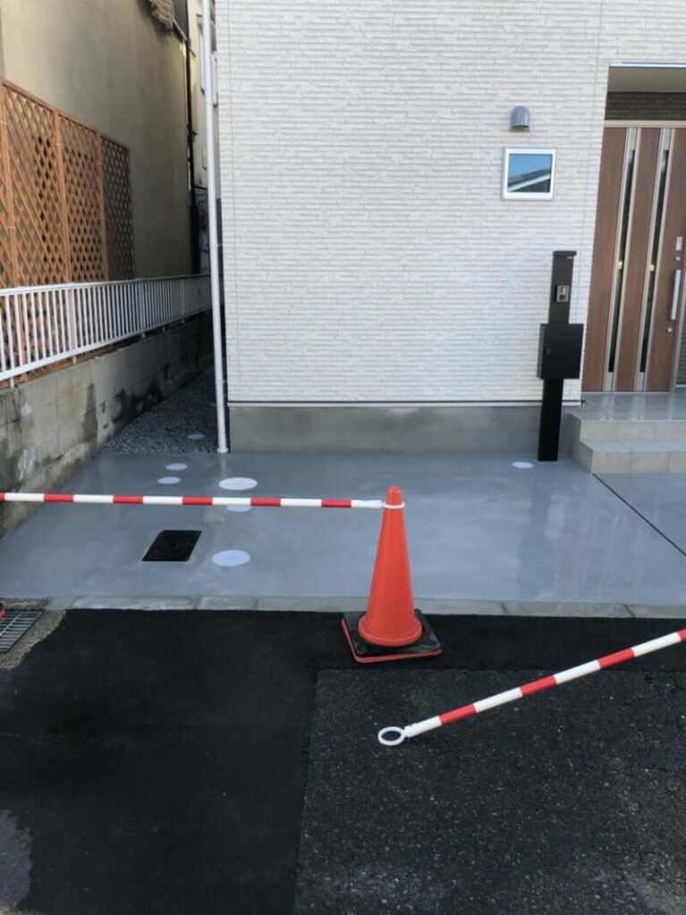 駐車場のための土間工事の写真